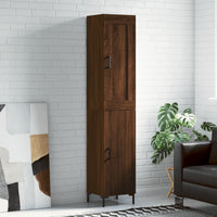 Thumbnail for Highboard Braun Eichen-Optik 34,5x34x180 cm Holzwerkstoff