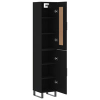 Thumbnail for Highboard Schwarz 34,5x34x180 cm Holzwerkstoff