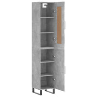 Thumbnail for Highboard Betongrau 34,5x34x180 cm Holzwerkstoff