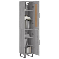 Thumbnail for Highboard Grau Sonoma 34,5x34x180 cm Holzwerkstoff