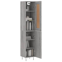 Thumbnail for Highboard Grau Sonoma 34,5x34x180 cm Holzwerkstoff