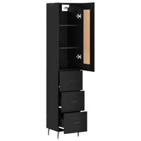 Thumbnail for Highboard Schwarz 34,5x34x180 cm Holzwerkstoff