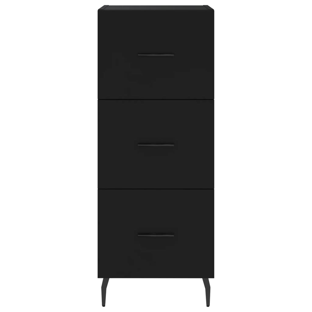 Highboard Schwarz 34,5x34x180 cm Holzwerkstoff