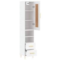 Thumbnail for Highboard Weiß 34,5x34x180 cm Holzwerkstoff