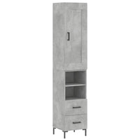 Thumbnail for Highboard Betongrau 34,5x34x180 cm Holzwerkstoff