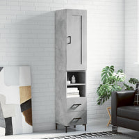 Thumbnail for Highboard Betongrau 34,5x34x180 cm Holzwerkstoff