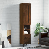 Thumbnail for Highboard Braun Eichen-Optik 34,5x34x180 cm Holzwerkstoff