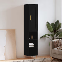 Thumbnail for Highboard Schwarz 34,5x34x180 cm Holzwerkstoff