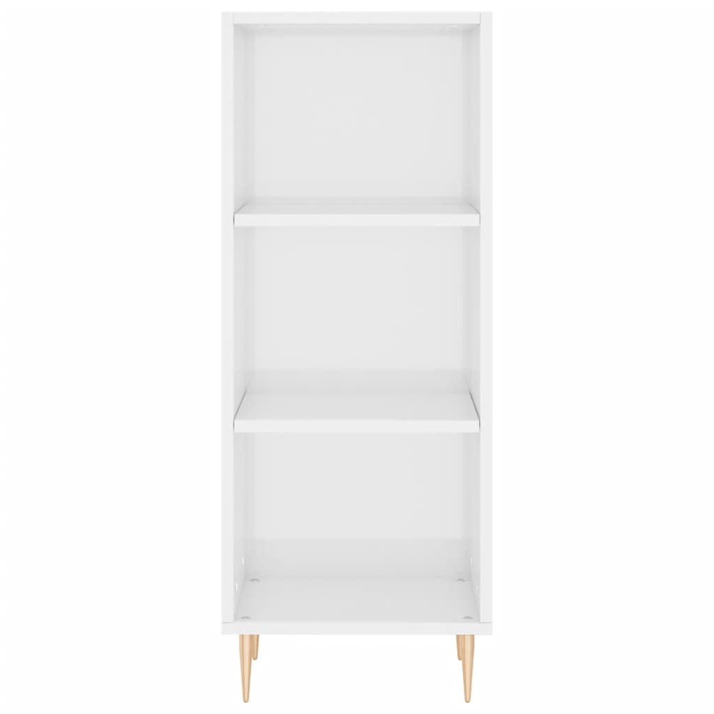 Highboard Hochglanz-Weiß 34,5x34x180 cm Holzwerkstoff