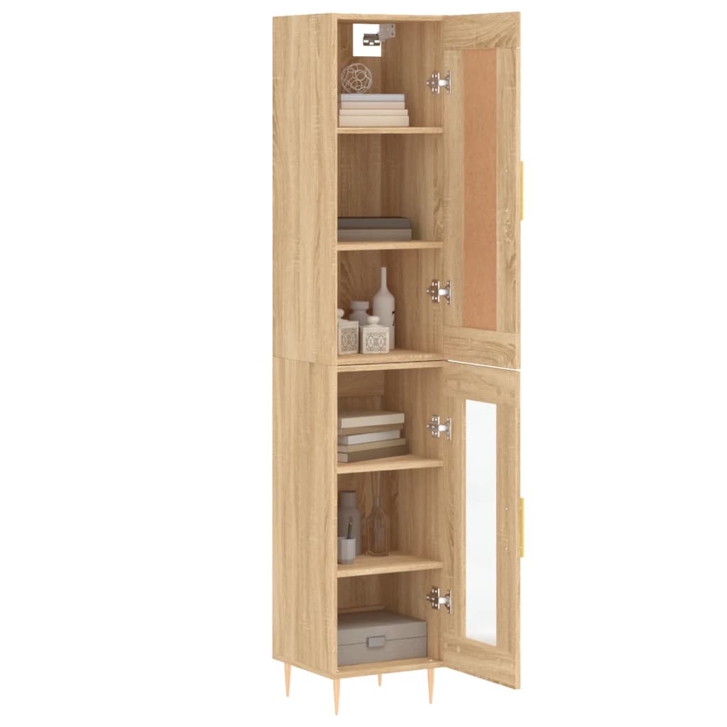Highboard Sonoma-Eiche 34,5x34x180 cm Holzwerkstoff