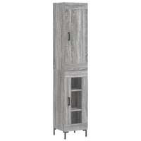 Thumbnail for Highboard Grau Sonoma 34,5x34x180 cm Holzwerkstoff