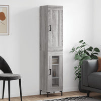 Thumbnail for Highboard Grau Sonoma 34,5x34x180 cm Holzwerkstoff