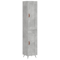 Thumbnail for Highboard Betongrau 34,5x34x180 cm Holzwerkstoff
