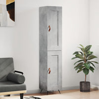Thumbnail for Highboard Betongrau 34,5x34x180 cm Holzwerkstoff