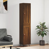 Thumbnail for Highboard Braun Eichen-Optik 34,5x34x180 cm Holzwerkstoff
