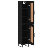 Thumbnail for Highboard Schwarz 34,5x34x180 cm Holzwerkstoff