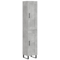 Thumbnail for Highboard Betongrau 34,5x34x180 cm Holzwerkstoff