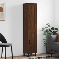 Thumbnail for Highboard Braun Eichen-Optik 34,5x34x180 cm Holzwerkstoff
