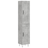 Thumbnail for Highboard Betongrau 34,5x34x180 cm Holzwerkstoff