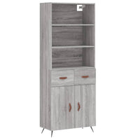 Thumbnail for Highboard Grau Sonoma 69,5x34x180 cm Holzwerkstoff