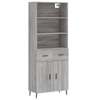 Thumbnail for Highboard Grau Sonoma 69,5x34x180 cm Holzwerkstoff