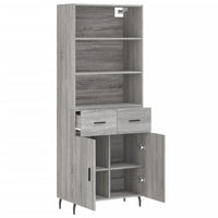 Thumbnail for Highboard Grau Sonoma 69,5x34x180 cm Holzwerkstoff