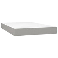 Thumbnail for Boxspringbett mit Matratze Hellgrau 120x200 cm Stoff