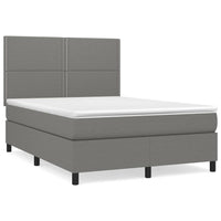 Thumbnail for Boxspringbett mit Matratze Dunkelgrau 140x190 cm Stoff
