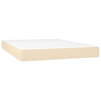Thumbnail for Boxspringbett mit Matratze Creme 140x200 cm Stoff