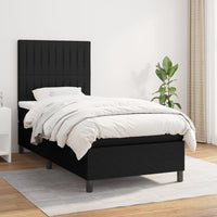 Thumbnail for Boxspringbett mit Matratze Schwarz 90x190 cm Stoff