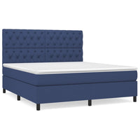 Thumbnail for Boxspringbett mit Matratze Blau 160x200 cm Stoff