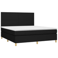 Thumbnail for Boxspringbett mit Matratze Schwarz 180x200 cm Stoff