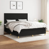 Thumbnail for Boxspringbett mit Matratze Schwarz 180x200 cm Stoff