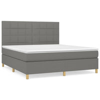 Thumbnail for Boxspringbett mit Matratze Dunkelgrau 160x200 cm Stoff