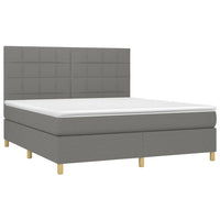 Thumbnail for Boxspringbett mit Matratze Dunkelgrau 160x200 cm Stoff