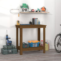 Thumbnail for Werkbank Honigbraun 80x50x80 cm Massivholz Kiefer