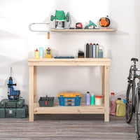 Thumbnail for Werkbank 110x50x80 cm Massivholz Kiefer