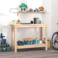 Thumbnail for Werkbank 110x50x80 cm Massivholz Kiefer