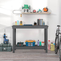 Thumbnail for Werkbank Grau 110x50x80 cm Massivholz Kiefer