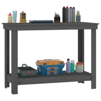 Thumbnail for Werkbank Grau 110x50x80 cm Massivholz Kiefer