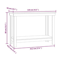 Thumbnail for Werkbank Honigbraun 110x50x80 cm Massivholz Kiefer