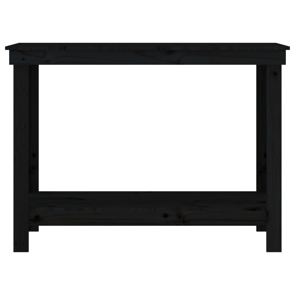 Werkbank Schwarz 110x50x80 cm Massivholz Kiefer