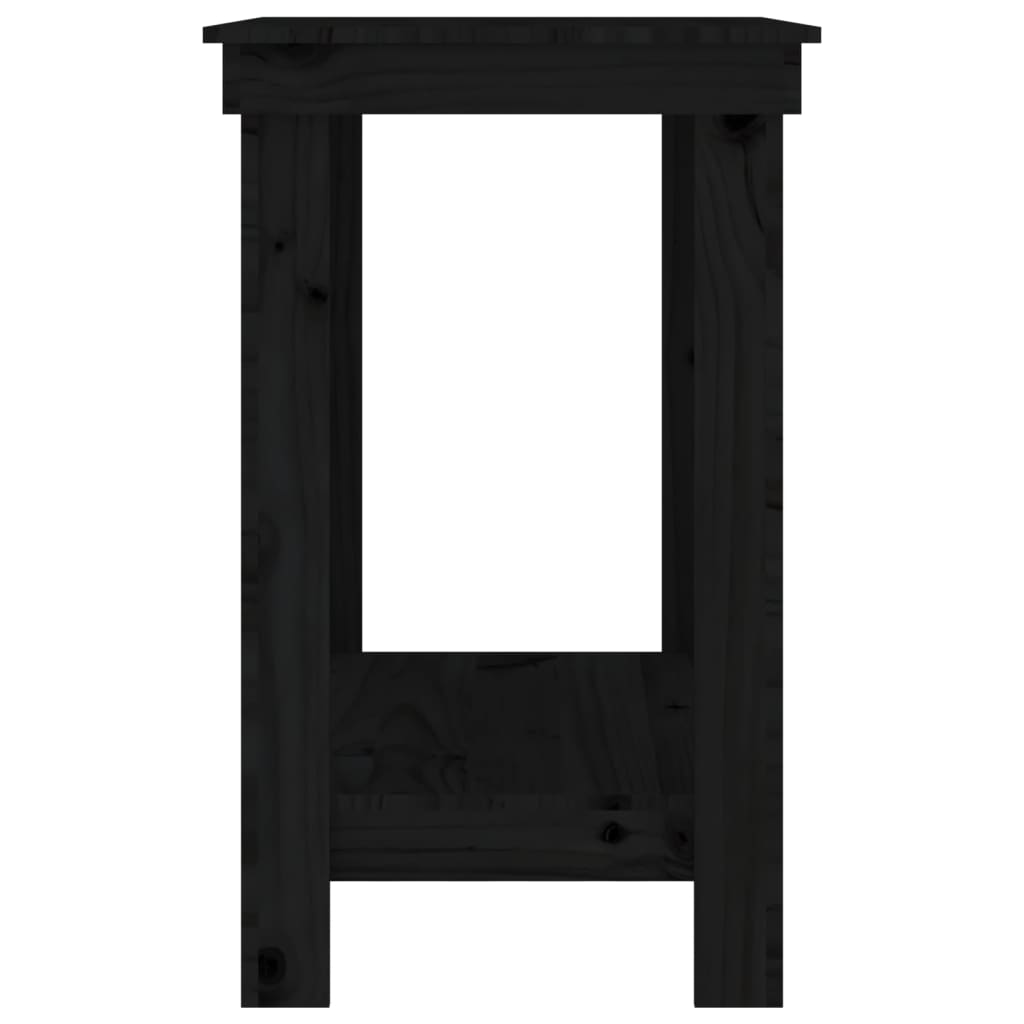 Werkbank Schwarz 110x50x80 cm Massivholz Kiefer