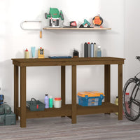 Thumbnail for Werkbank Honigbraun 140x50x80 cm Massivholz Kiefer