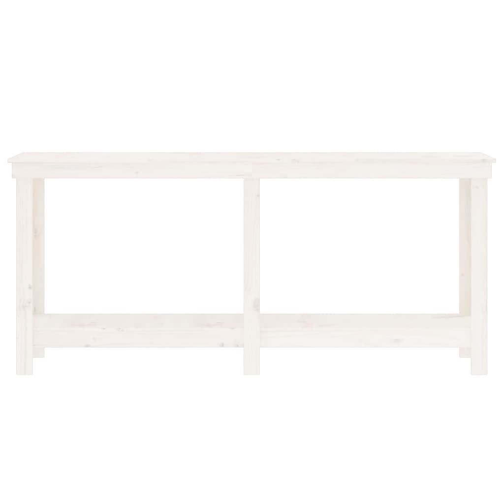 Werkbank Weiß 180x50x80 cm Massivholz Kiefer