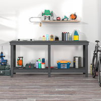 Thumbnail for Werkbank Grau 180x50x80 cm Massivholz Kiefer