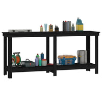 Thumbnail for Werkbank Schwarz 180x50x80 cm Massivholz Kiefer