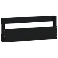 Thumbnail for Wand-Schuhregale 2 Stk. Schwarz 59x9x23 cm Massivholz Kiefer