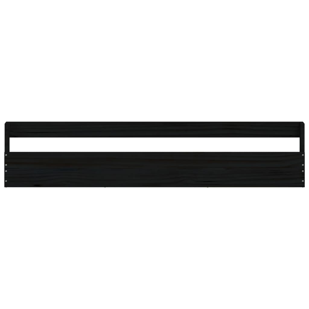 Wand-Schuhregale 2 Stk. Schwarz 110x9x23 cm Massivholz Kiefer