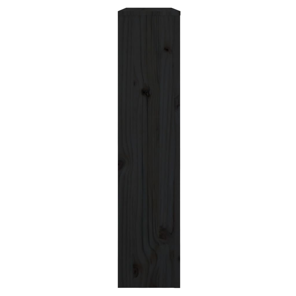 Heizkörperverkleidung Schwarz 79,5x19x84 cm Massivholz Kiefer